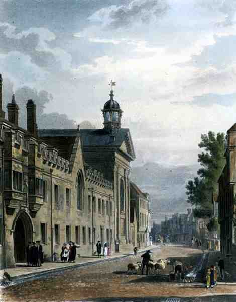 Exteriér Pembroke College, Cambridge, z 