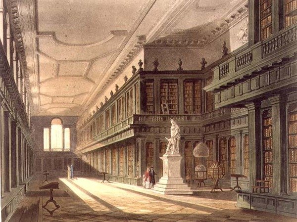 Interiér Library of All Souls College, ilustrace z 