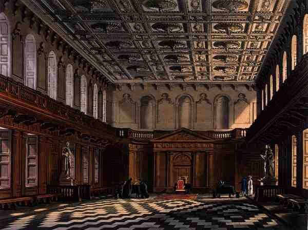 Interiér Senátu, Cambridge z 