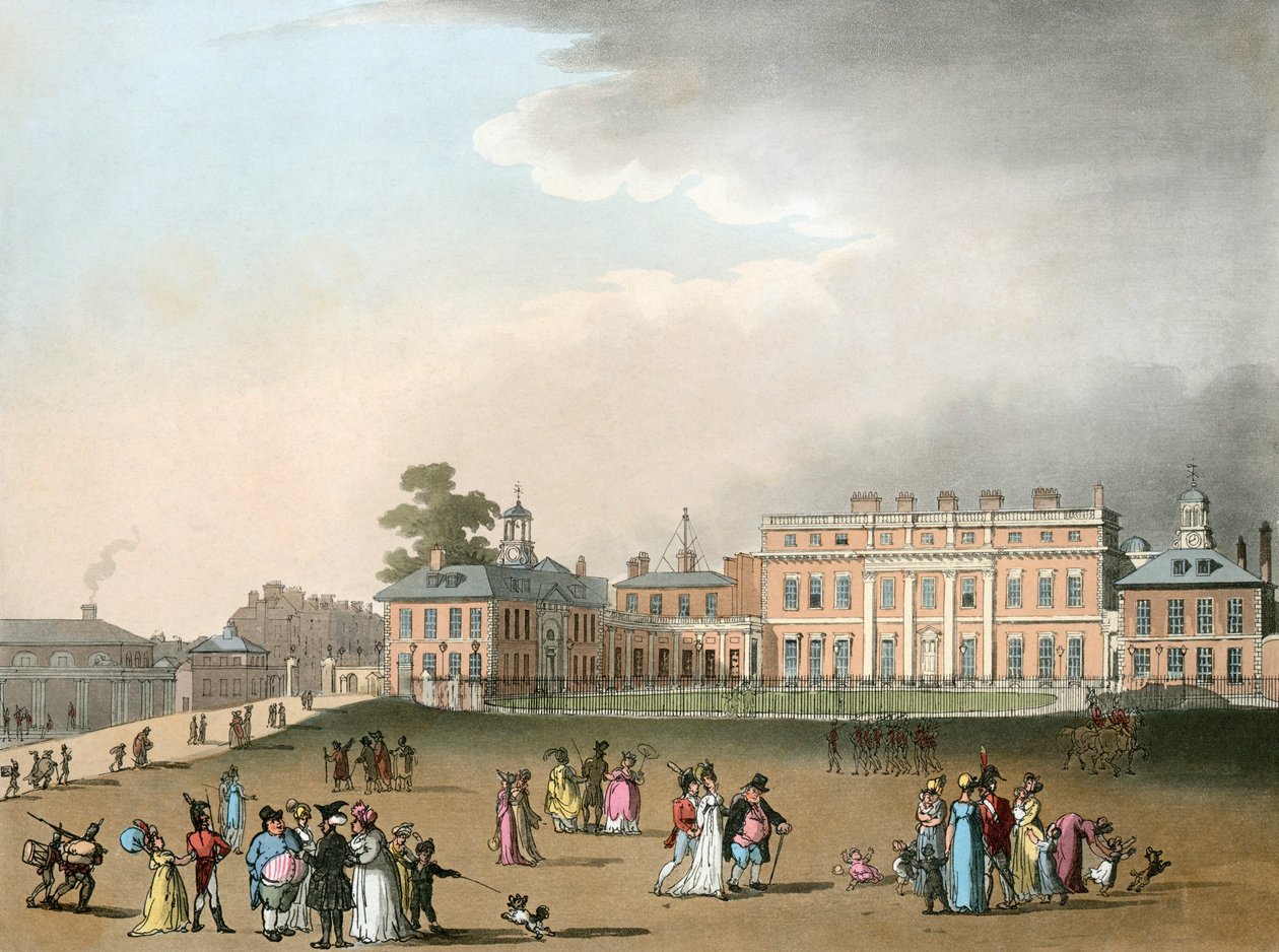 Buckinghamský palác, Londýn, 1809 od Augustus Charles Pugin