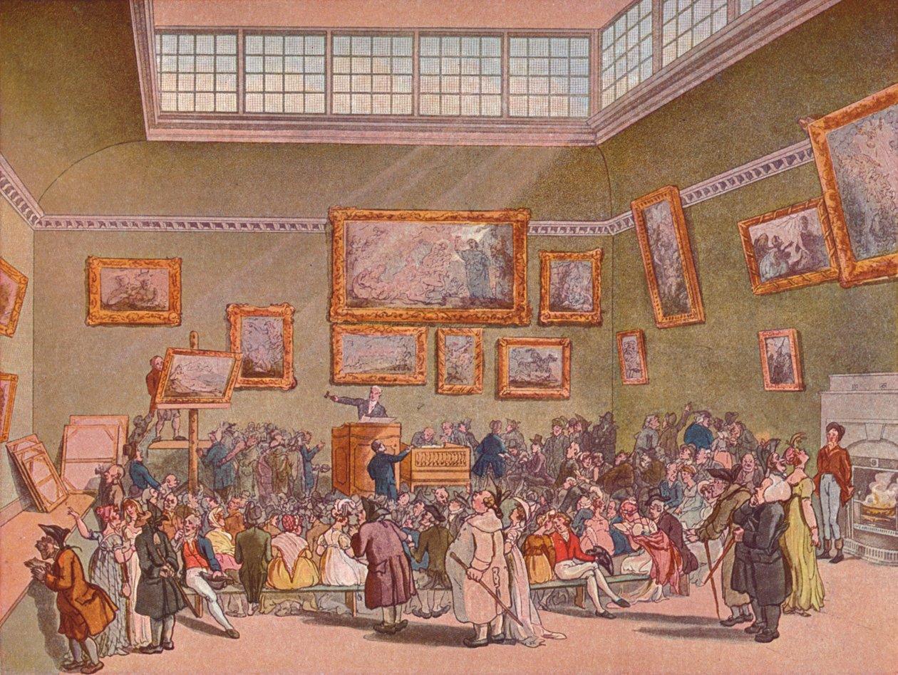 Aukční síně Christies, 1790, 1901 od Augustus Charles Pugin