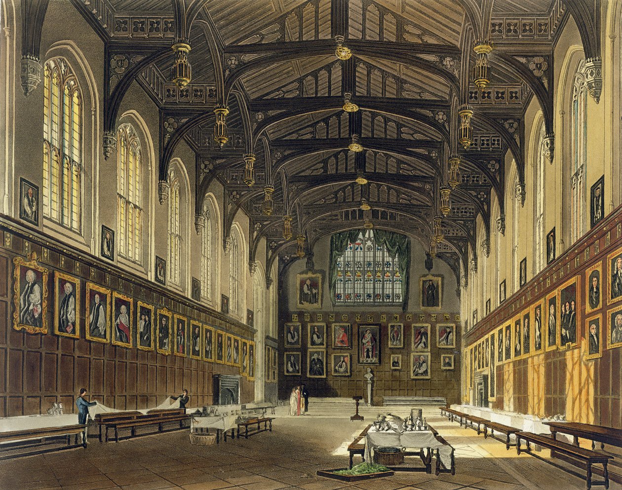 Interiér Hall of Christ Church, ilustrace z 