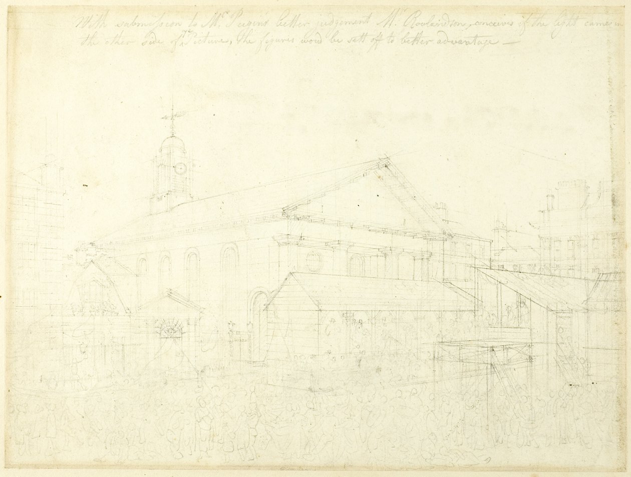 Studie pro trh Covent Garden, Westminster Election, z mikrokosmu Londýna od Augustus Charles Pugin