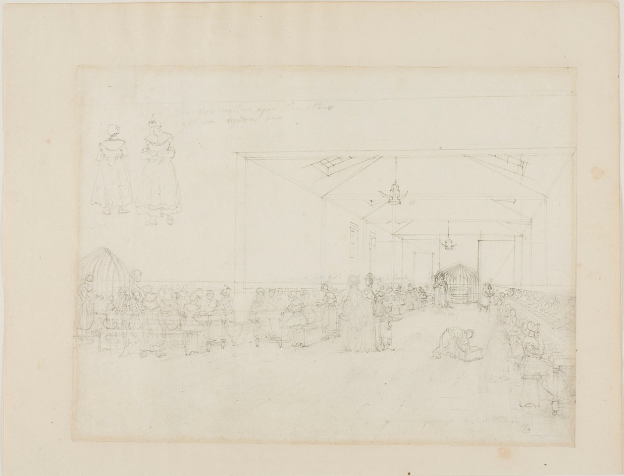 Studie pro jídelnu, azylový dům od Augustus Charles Pugin