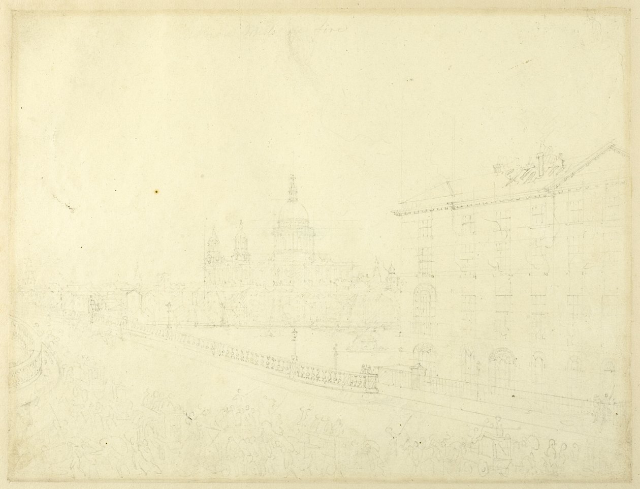 Studie k požáru v Londýně, od Microcosm of London od Augustus Charles Pugin