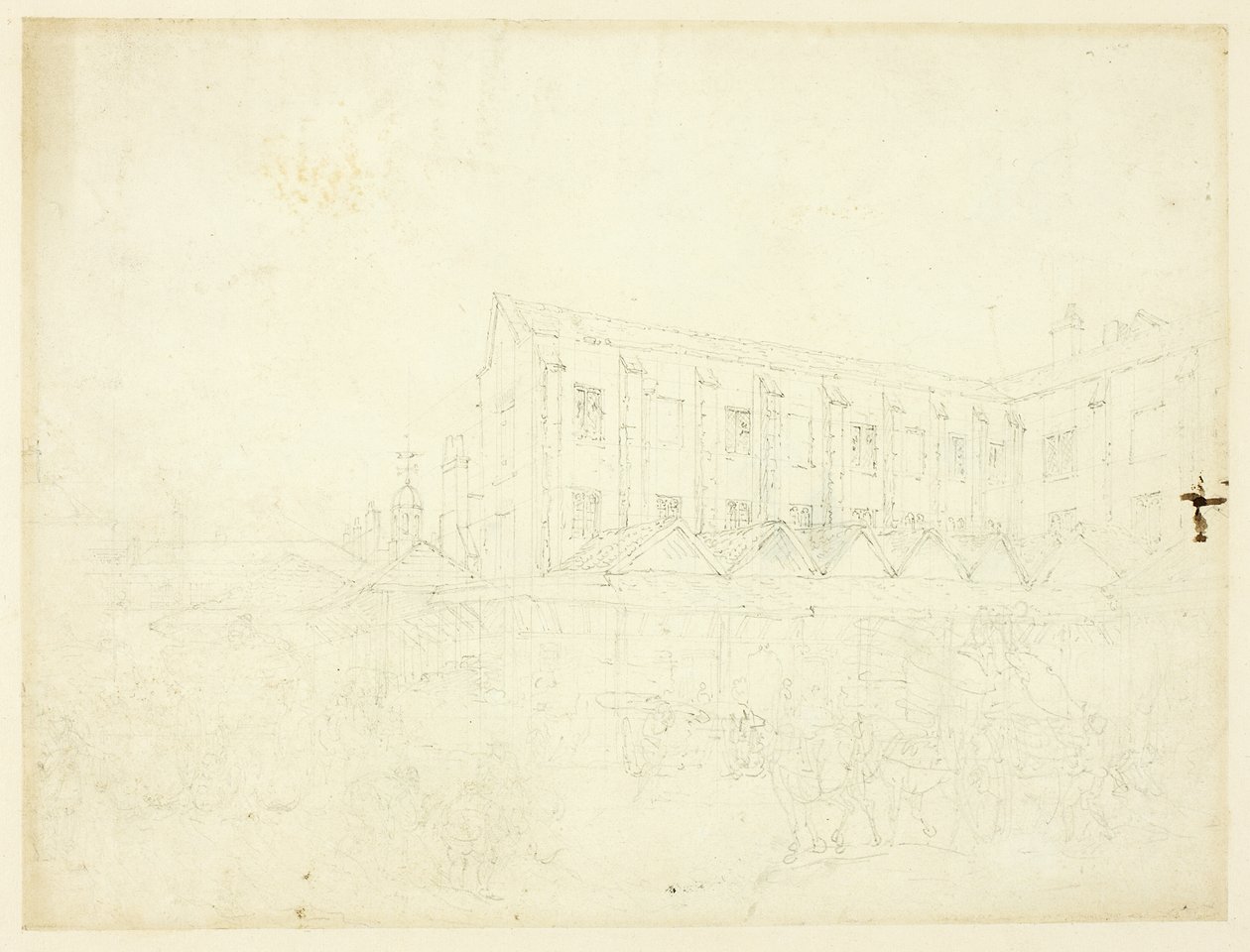 Studie pro Leaden Hall Market z mikrokosmu Londýna od Augustus Charles Pugin