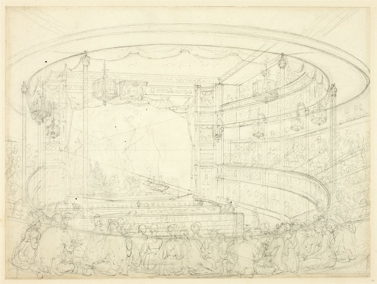 Studie pro divadlo Sadlers Wells od Augustus Charles Pugin