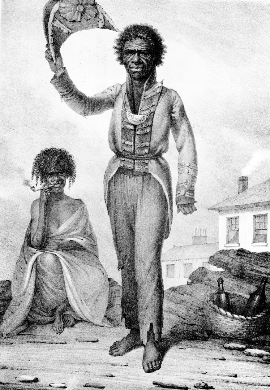 Bungaree, domorodý náčelník z Nového Jižního Walesu, vyrytý Charles Joseph Hullmandel, 1830 od Augustus Earle