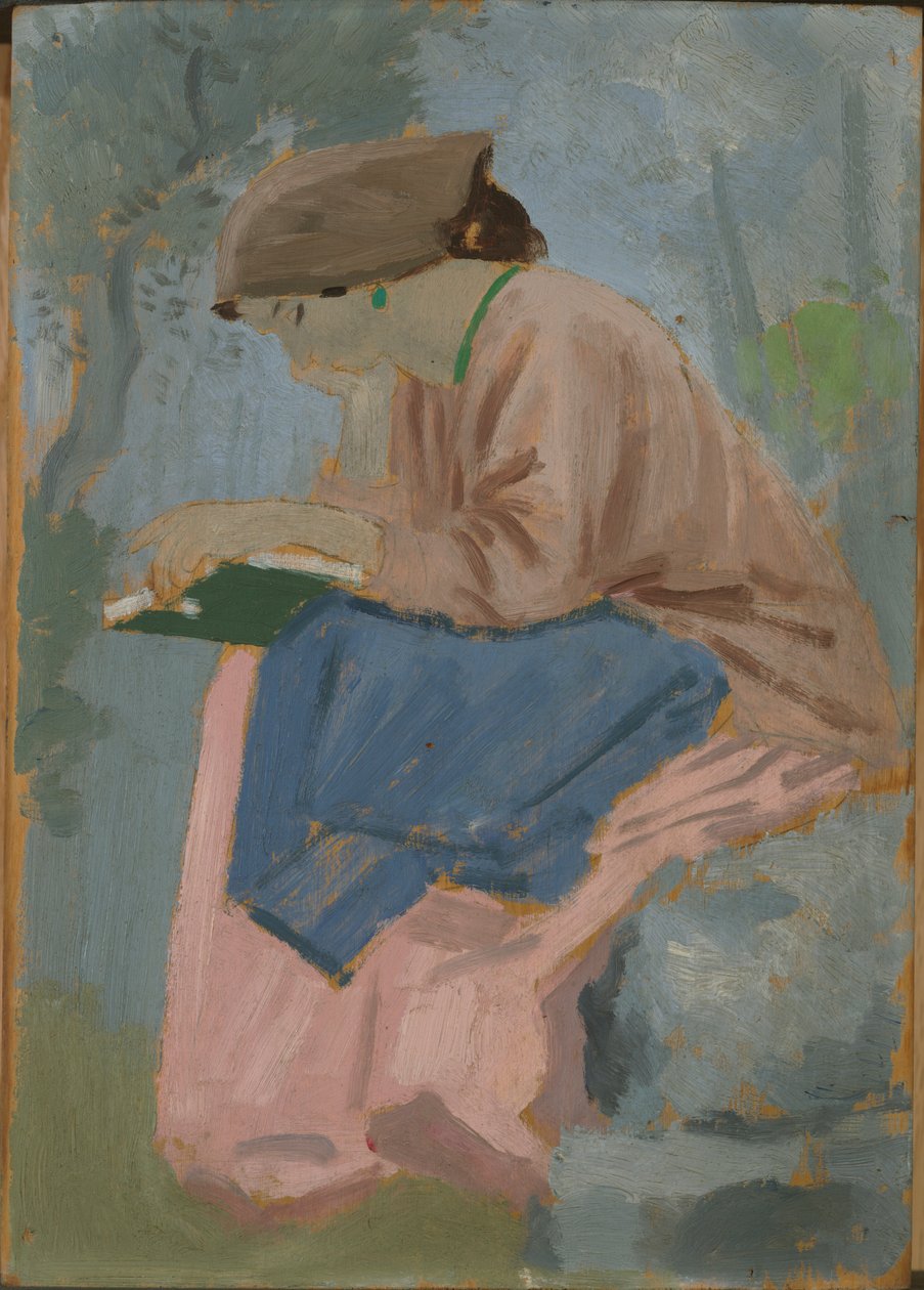 Žena čtení - provensálská studie od Augustus John