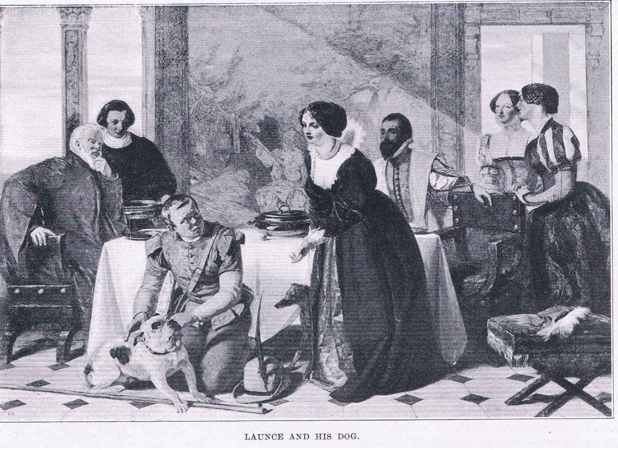 Launce a jeho pes, z The Magazine of Art 1893, Cassell and Company od Augustus Leopold Egg