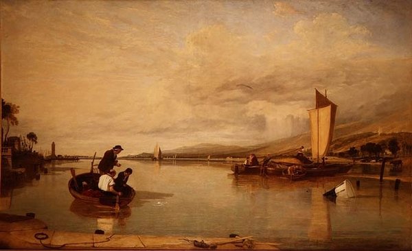 Dead Calm: Lodě z hradu Cowes od Augustus Wall Callcott