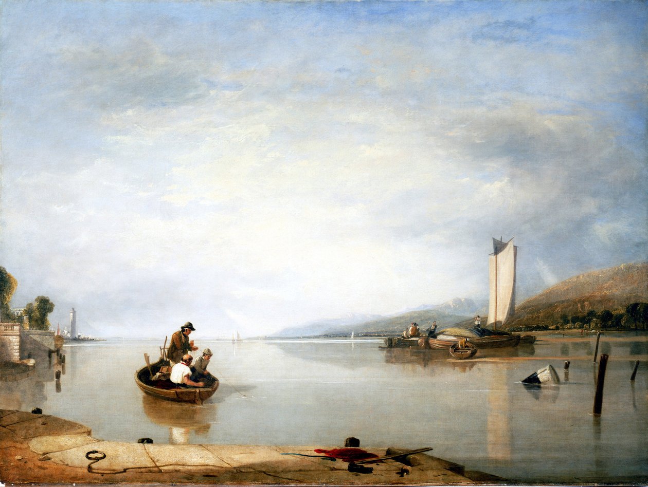 Rybářská scéna u hradu Cowes (Anglie). Olej na plátně, Sir Augustus Wall Callcott (1779-1844). od Augustus Wall Callcott