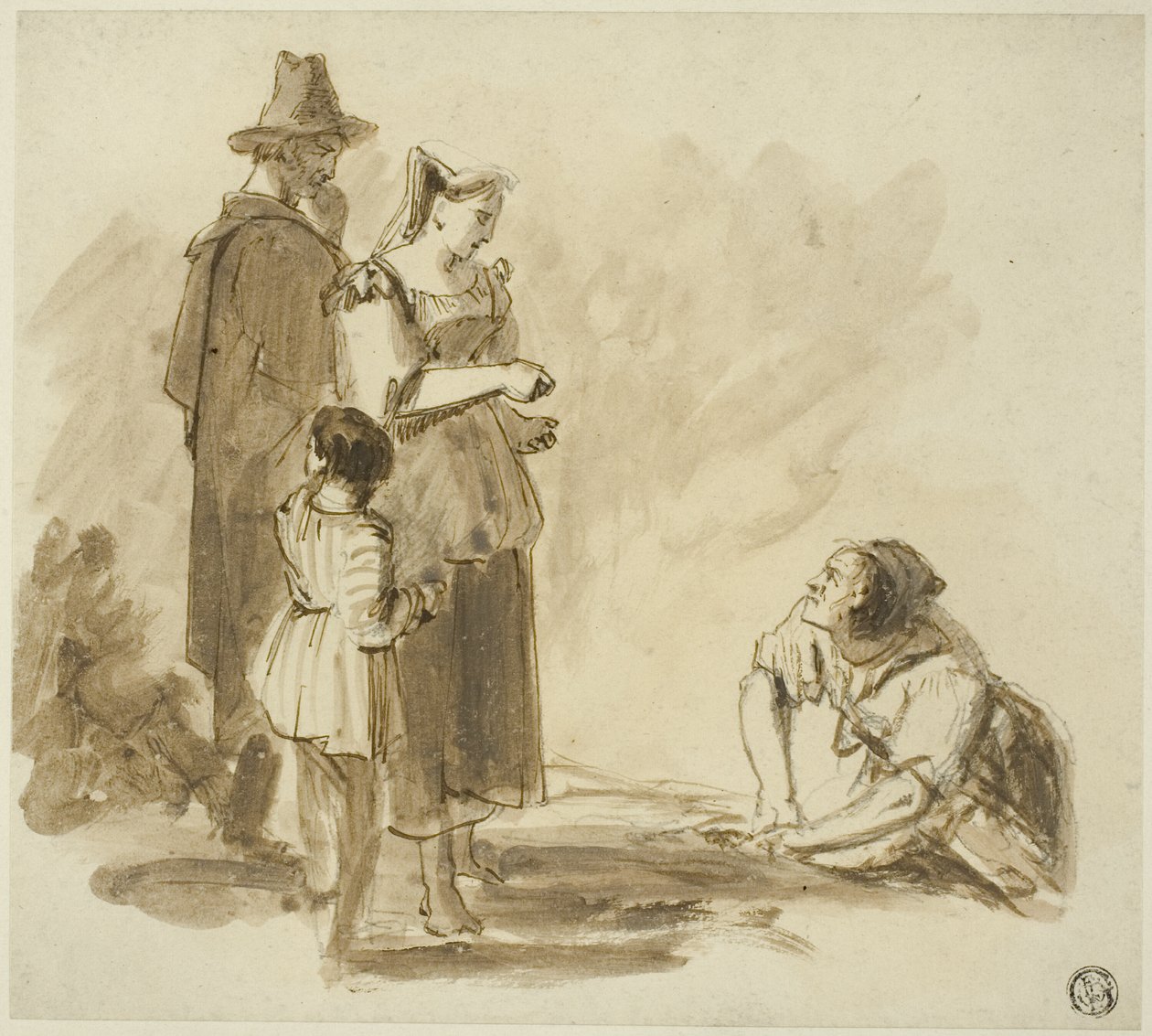 Čtyři rolníci od Augustus Wall Callcott