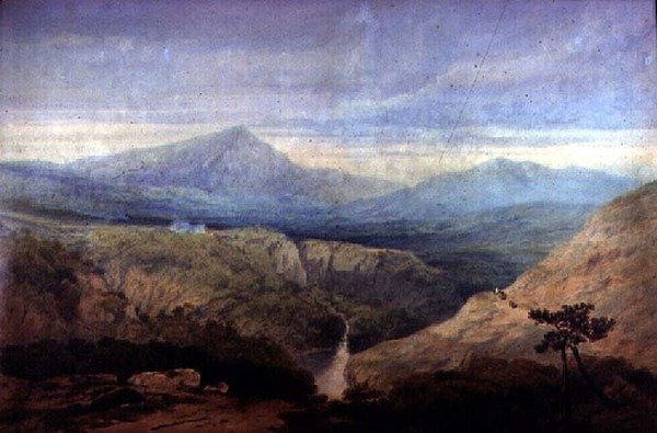 Údolí řeky Mawddach: Cader Idris v dálce od Augustus Wall Callcott