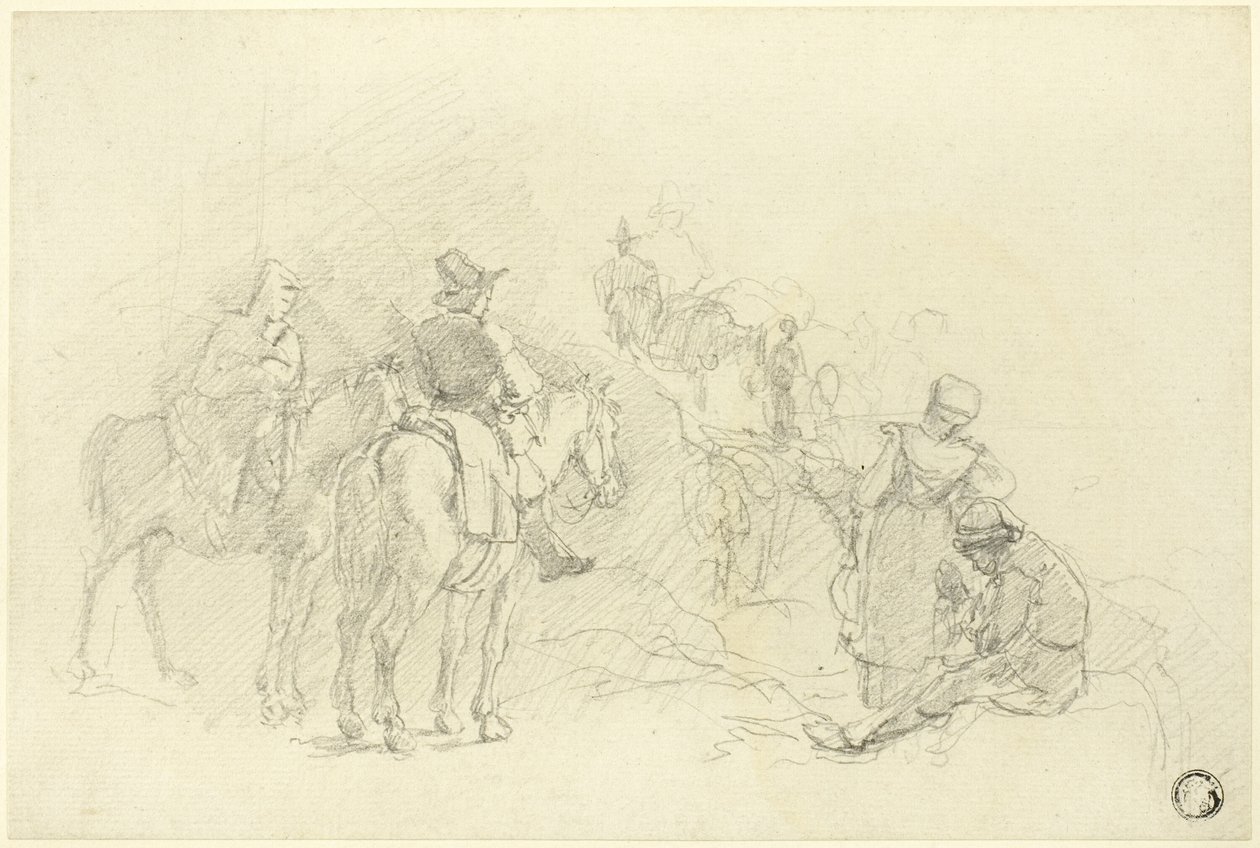 Odpočívající cestující od Augustus Wall Callcott