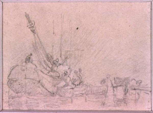 Studie kompozice (kresba) od Augustus Wall Callcott