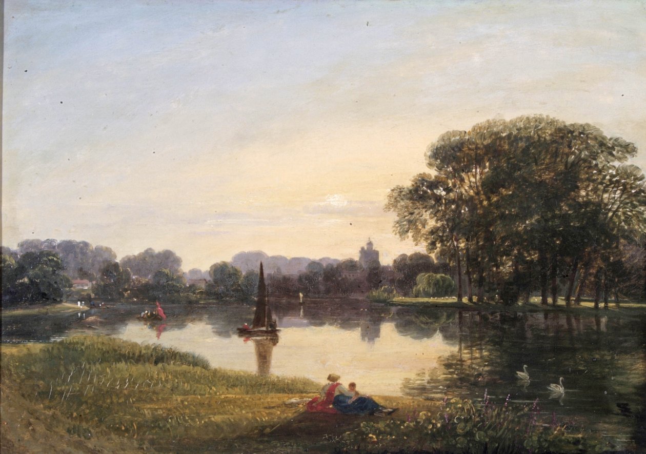 Řeka v Chiswicku, kolem roku 1800 od Augustus Wall Callcott
