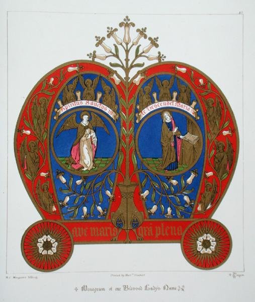 Monogram jména naší Blahoslavené Paní, z 