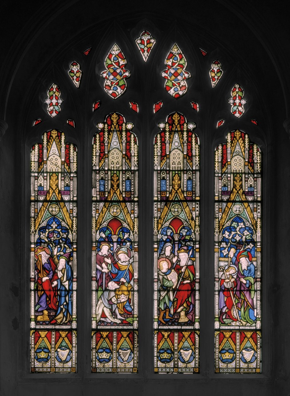 Biblické scény Davida a Saula, 1852 (vitráže) od Augustus Welby Northmore Pugin