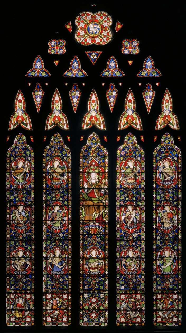 Kristus obklopený anděly, 1850 (vitráže) od Augustus Welby Northmore Pugin
