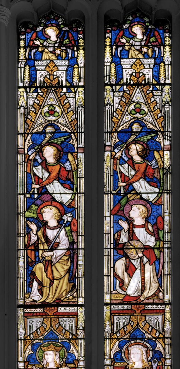 Korunovace Panny Marie, detail, 1851 (vitráže) od Augustus Welby Northmore Pugin