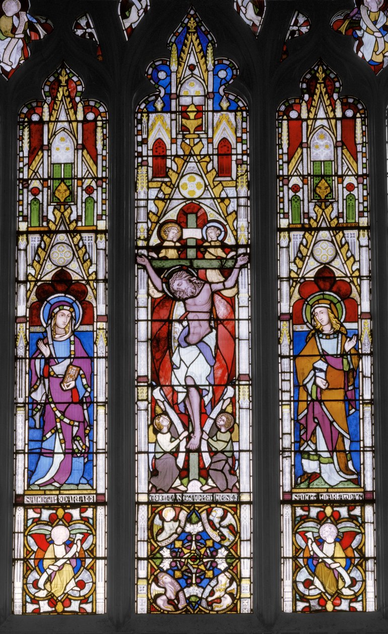 Ukřižování se svatými, 1851 (vitráže) od Augustus Welby Northmore Pugin