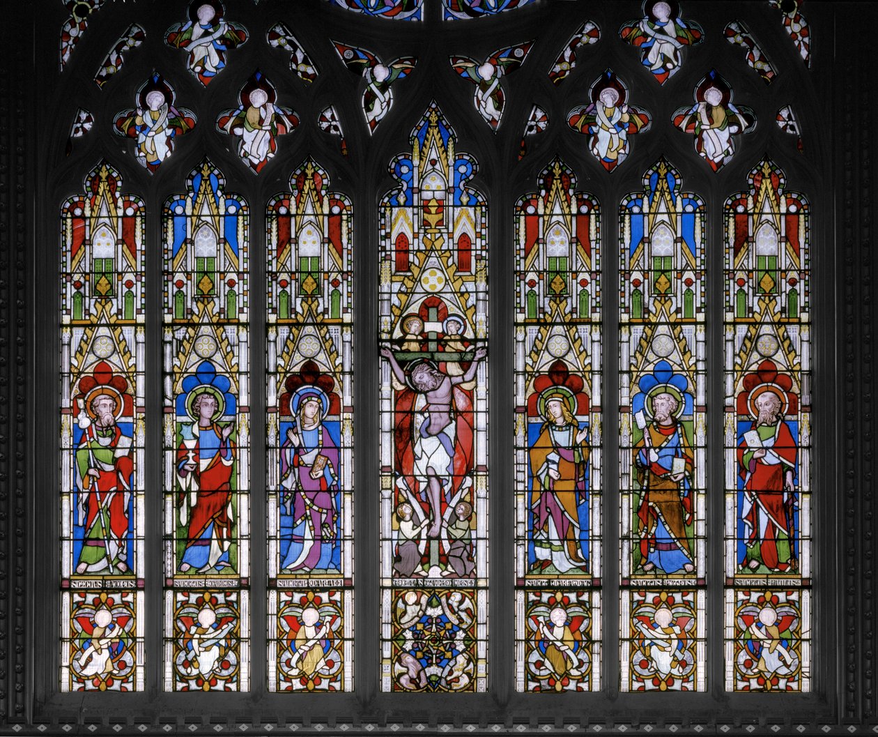 Ukřižování se svatými, 1851 (vitráže) od Augustus Welby Northmore Pugin