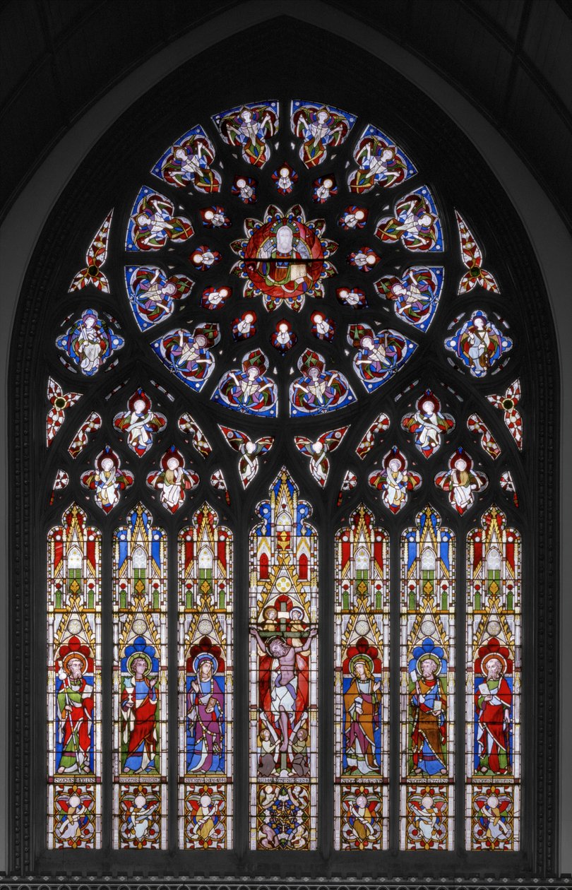 Ukřižování se svatými, 1851 (vitráže) od Augustus Welby Northmore Pugin