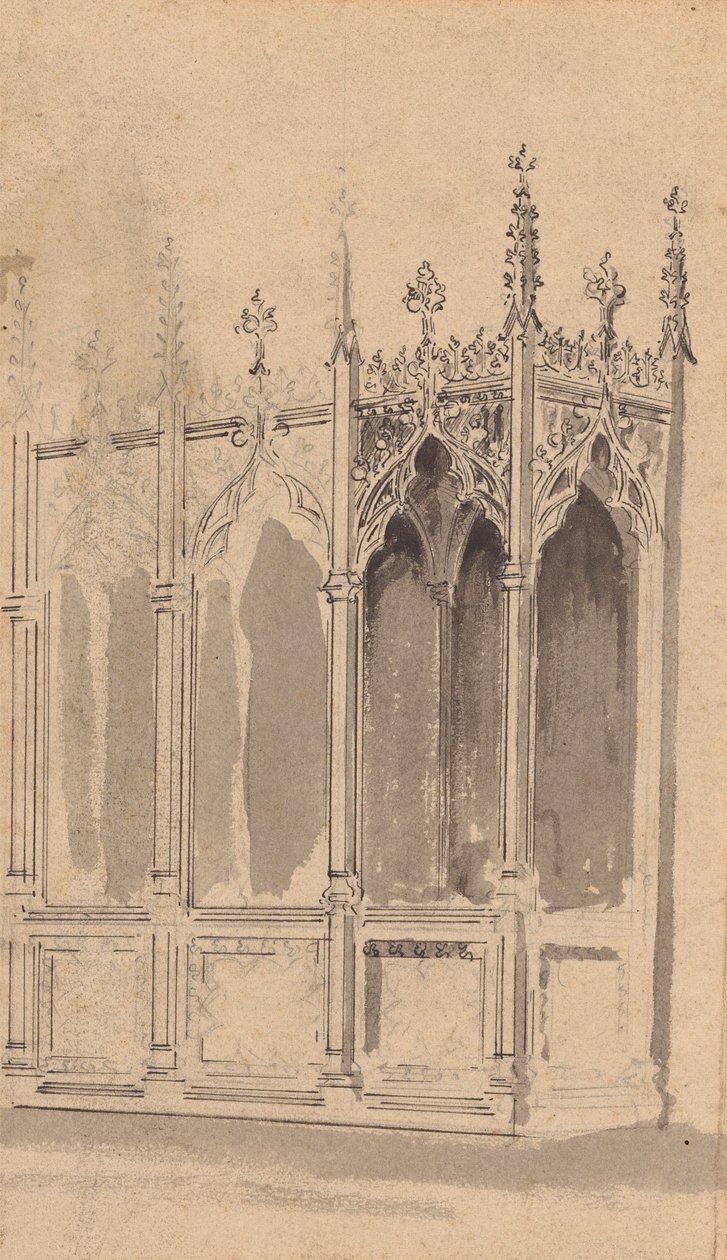 Design pro gotickou obrazovku od Augustus Welby Northmore Pugin