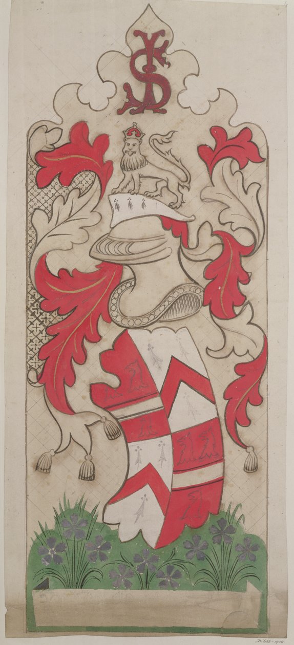 Design pro výzdobu budov parlamentu (tužka, kvaš a wc na papíře) od Augustus Welby Northmore Pugin