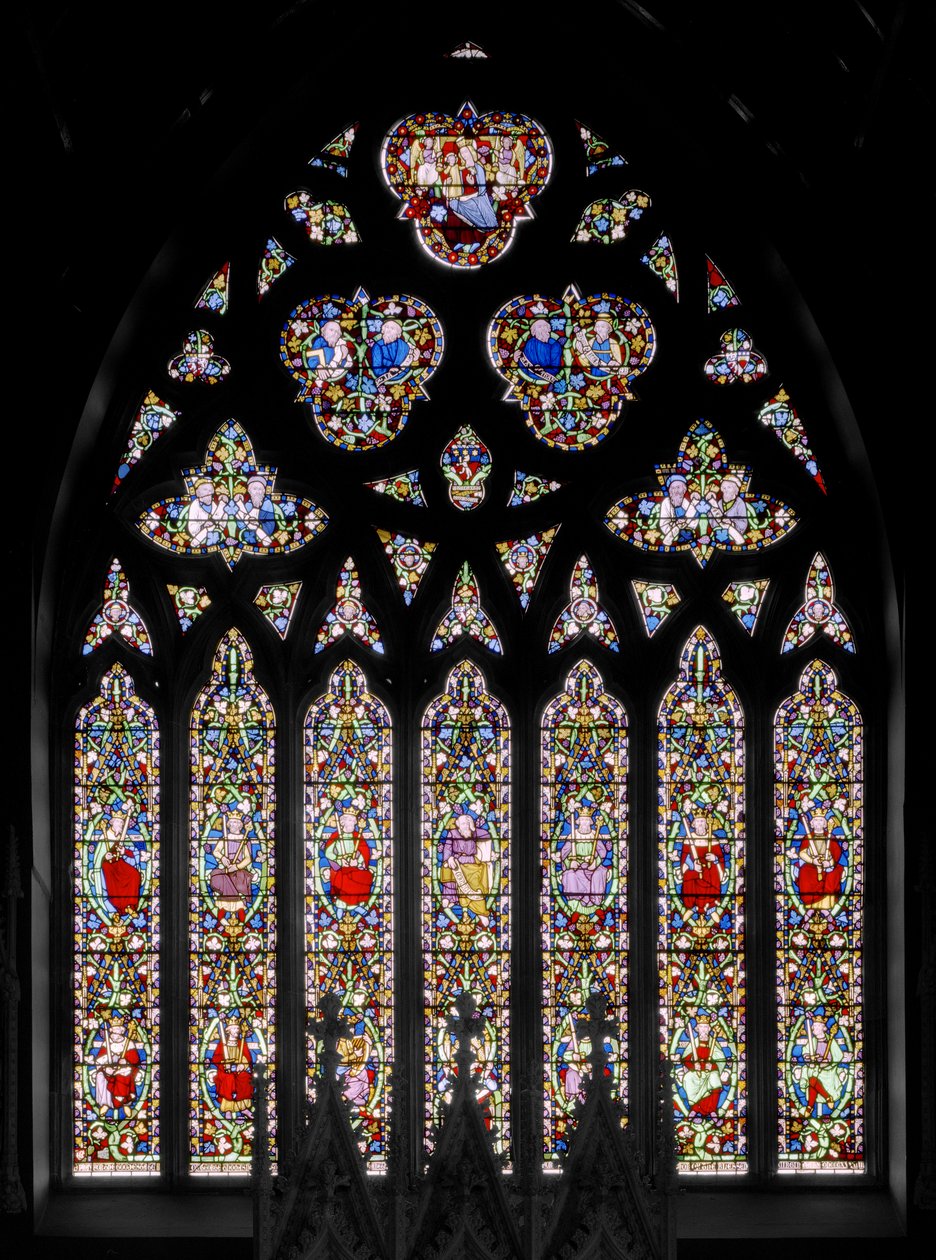 Východní okno s Jesse Tree, cca 1844 (vitráže) od Augustus Welby Northmore Pugin