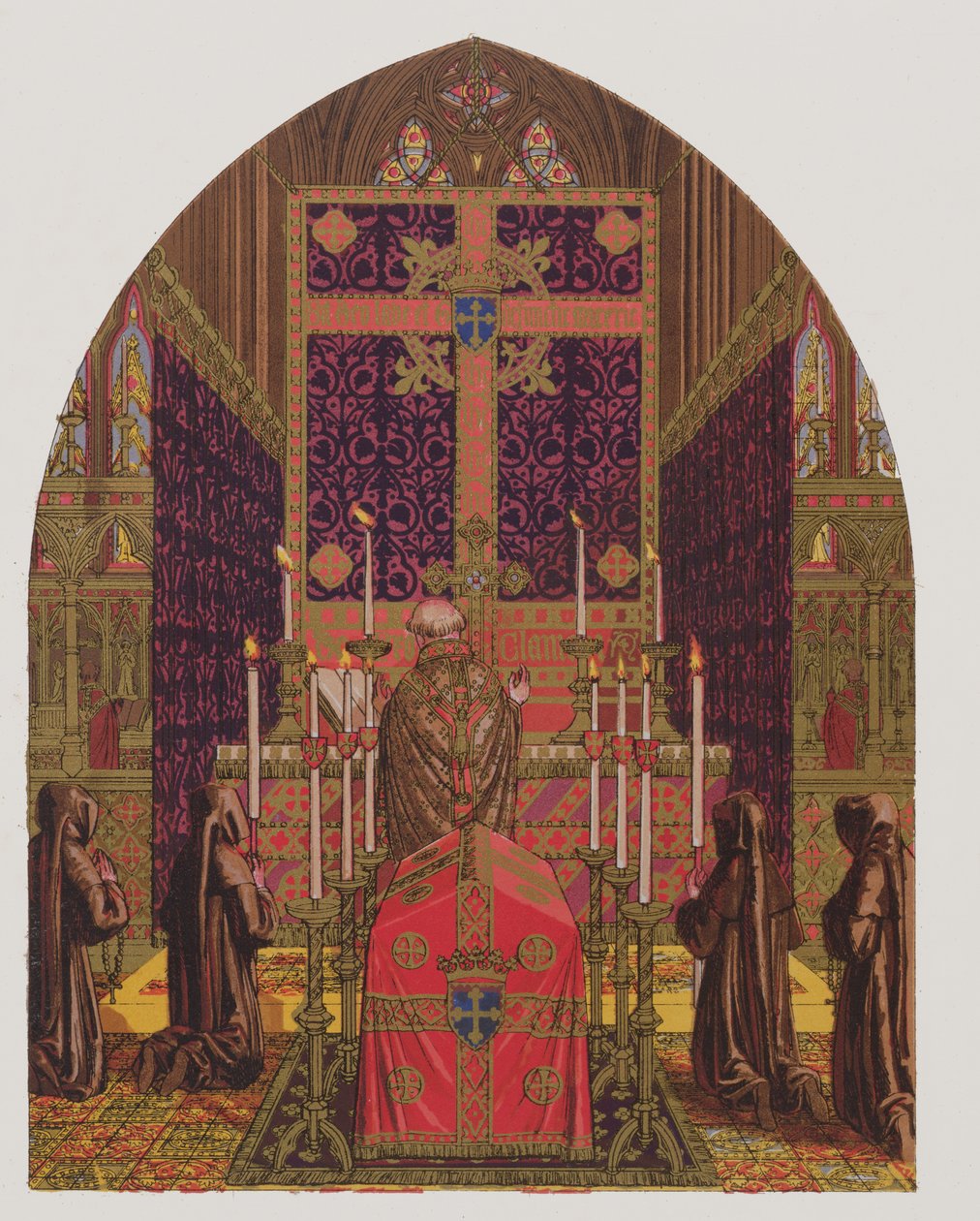 Církevní design, Glosář církevního ornamentu a kostýmu, litografie H.C. Maguire, 1844 od Augustus Welby Northmore Pugin