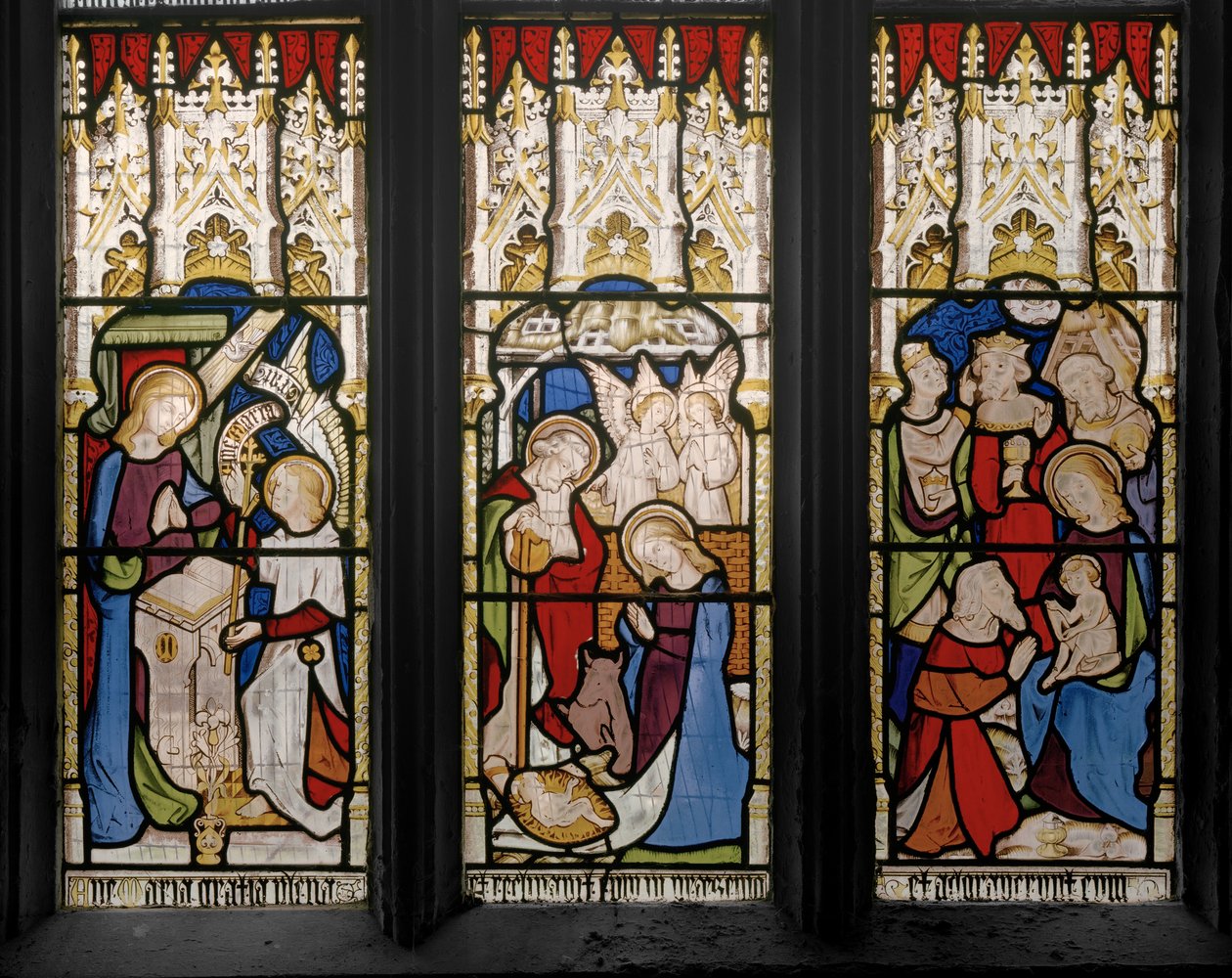 Události ze života Krista a Panny Marie, detail, 1851 (vitráže) od Augustus Welby Northmore Pugin