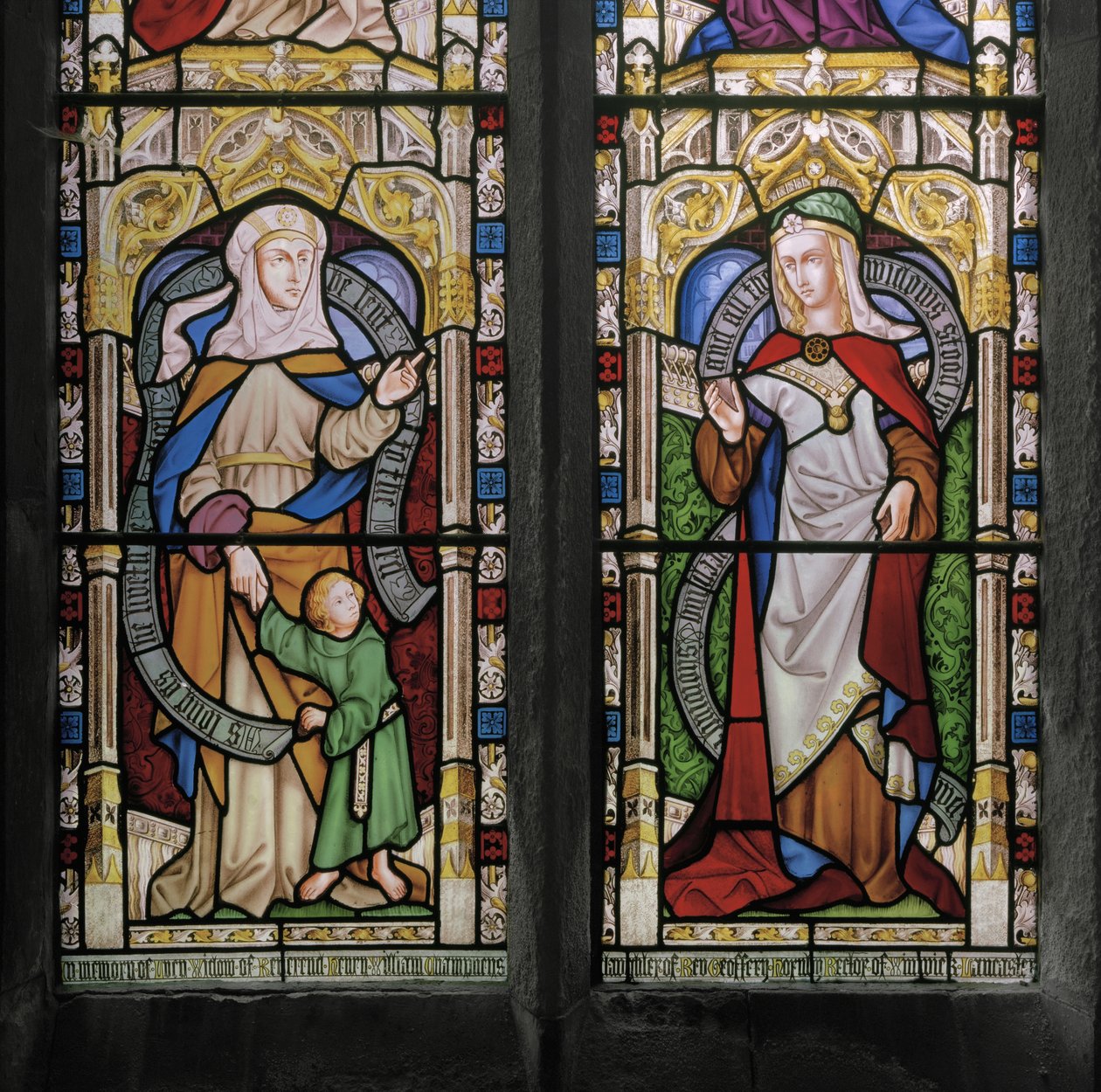 Hannah s mladým Samuelem a Dorcas, 1852 (vitráže) od Augustus Welby Northmore Pugin