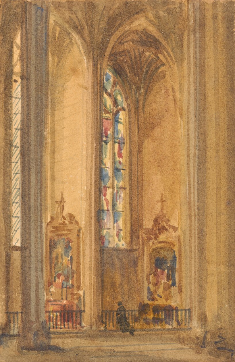 Interiér gotického kostela od Augustus Welby Northmore Pugin