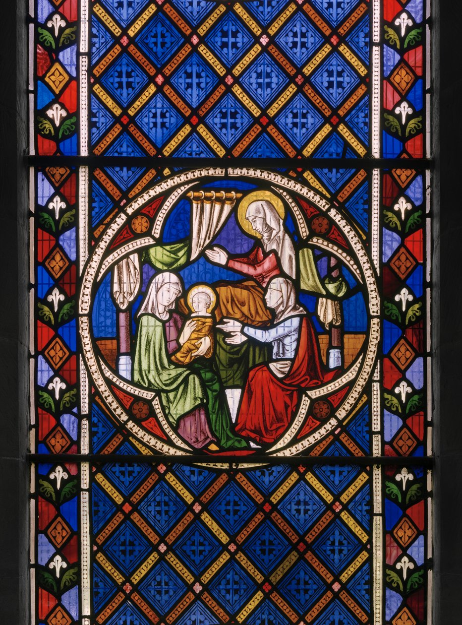 Život sv. Anny, detail, 1848 (vitráže) od Augustus Welby Northmore Pugin