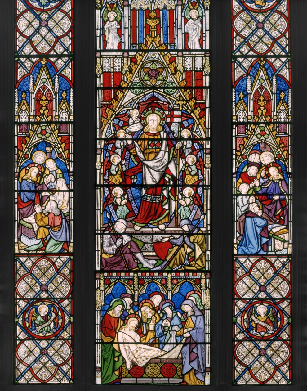 Témata vzkříšení, detail, 1850 (vitráž) od Augustus Welby Northmore Pugin