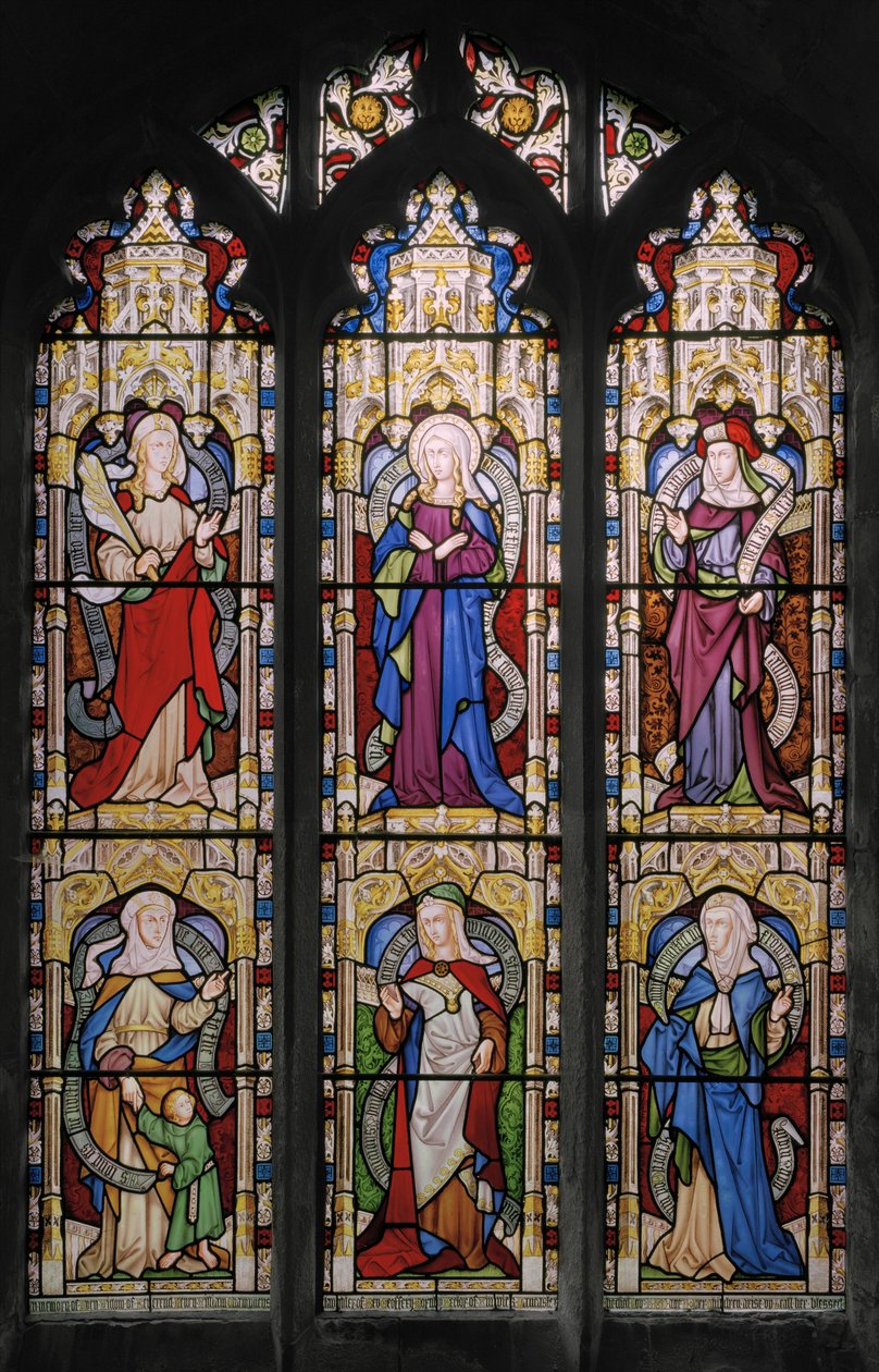 Ruth, Panna Marie, Sarah, Hannah, Dorcas a Anne, 1852 (vitráže) od Augustus Welby Northmore Pugin