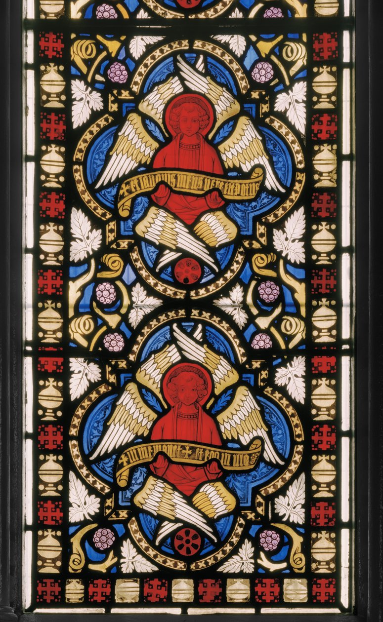 Seraphim, kaple Nejsvětější svátosti, kolem roku 1845 (vitráže) od Augustus Welby Northmore Pugin