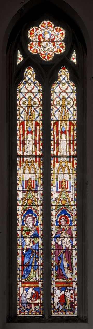Svatý Lukáš a sv. Ondřej z Kréty, 1853 (vitráže) od Augustus Welby Northmore Pugin