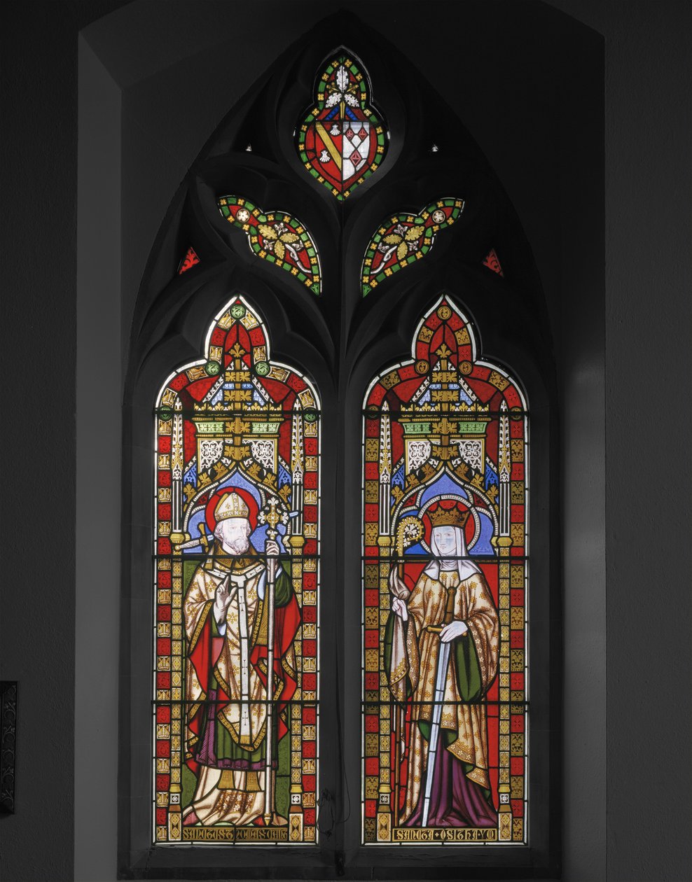 Svatý Tomáš z Canterbury a St. Osith, 1847 (vitráže) od Augustus Welby Northmore Pugin