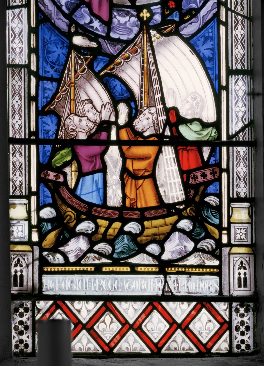 Panna a Kristus s výjevy z jejího života, detail, 1851 (vitráže) od Augustus Welby Northmore Pugin