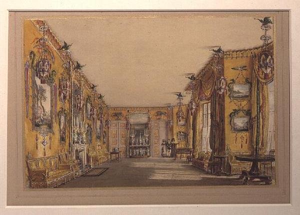 Žlutý (severní) salon (barva lito) od Augustus Welby Pugin