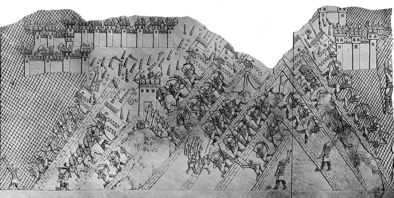 Útok na město Lachish, 700-692 př.nl, c1900-1920. od Austen Henry Layard