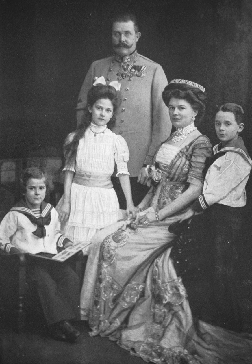 Arcivévoda František Ferdinand Rakouský a jeho rodina od Austrian Photographer