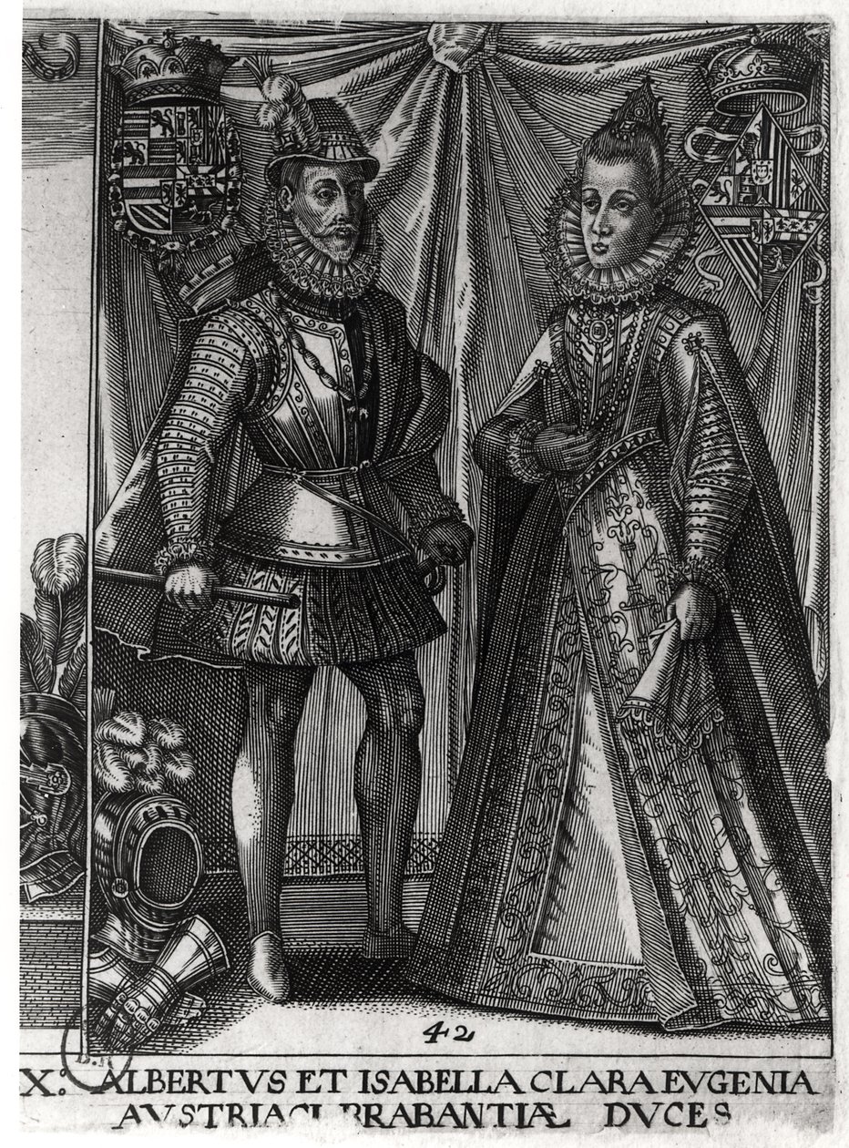 Portrét Alberta, arcivévody rakouského (1559-1621) a jeho manželky Isabelly Clara Eugenia (1566-1633), rakouské arcivévodkyně, 1613 od Austrian School