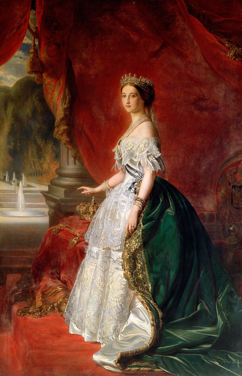 Portrét francouzské císařovny Eugenie (1826-1920) (viz také 75383) (olej) od Austrian School