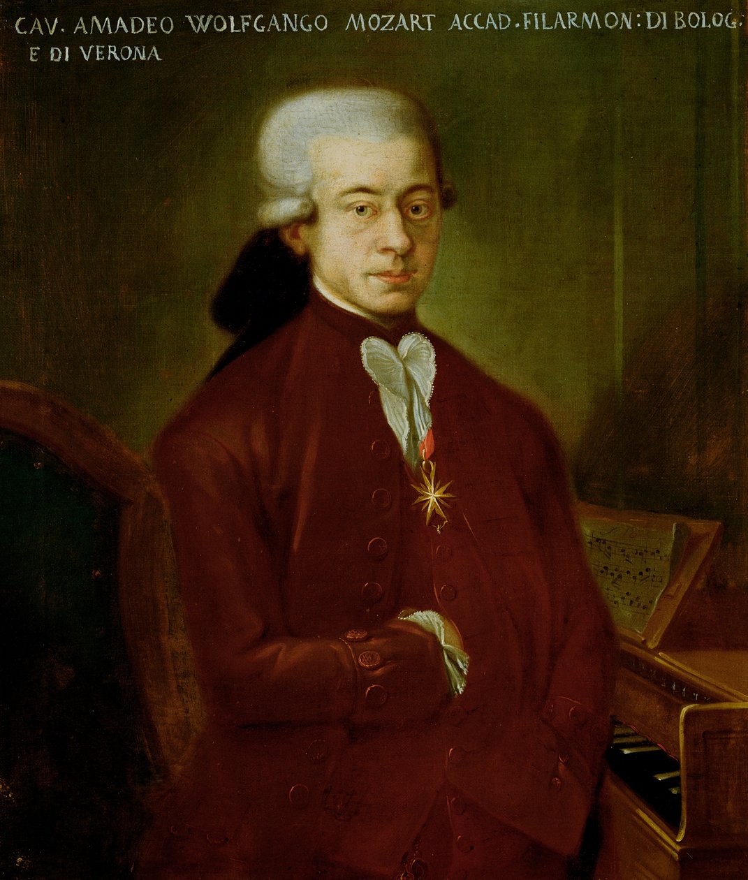 Portrét Wolfganga Amadea Mozarta (1756-91) po roce 1770 od Austrian School