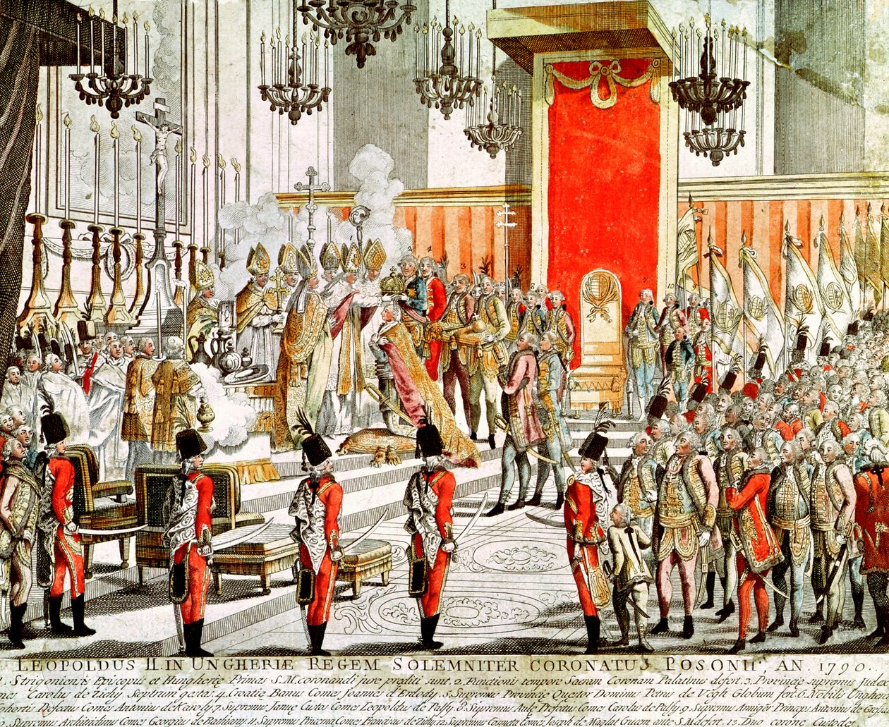 Korunovace Leopolda II. (1747-92) v Bratislavě v roce 1790 od Austrian School