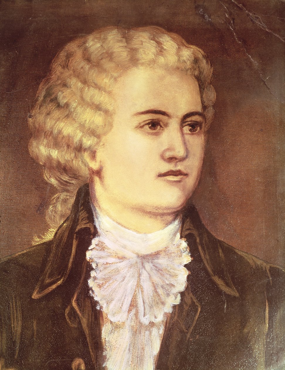 Wolfgang Amadeus Mozart (1756-91) během svého pobytu v Praze v roce 1787 od Austrian School